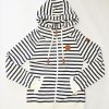 Women Wanakome Hoodies | Hera Print Navy/Ivory Stripe Zip Hoodie White