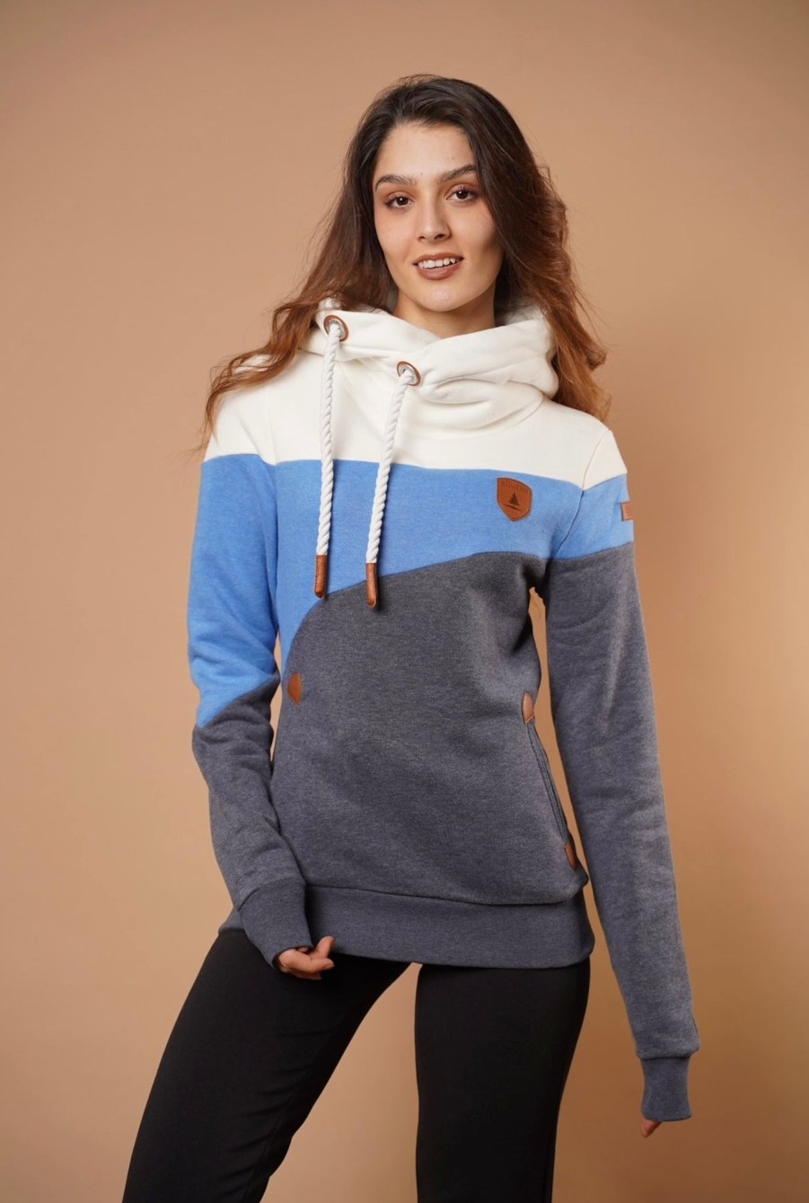 Women Wanakome Hoodies | Lensa Mix Hoodie Navy